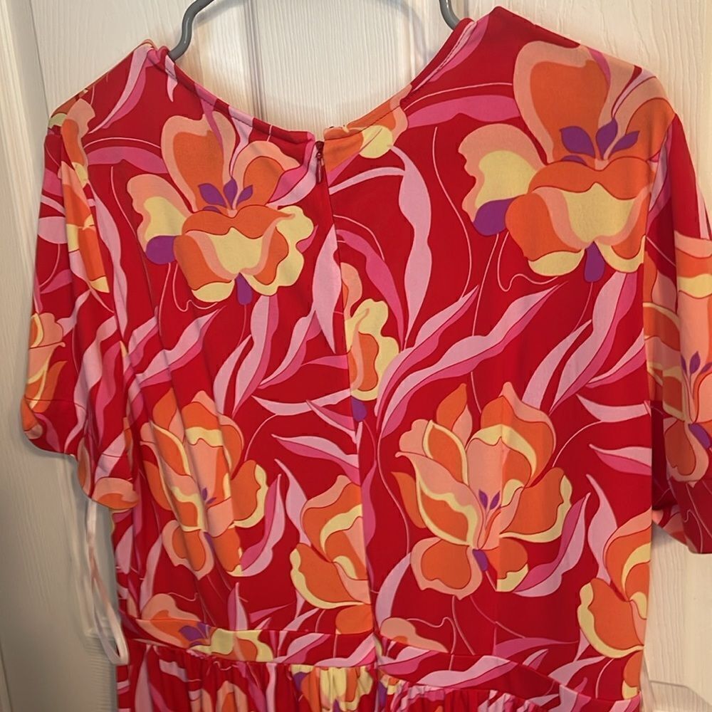 Maggy London Matte Jersey Short sleeve midi Dress 14 NWOT - Picture 6 of 9